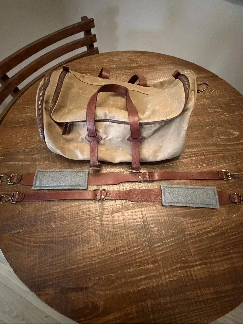 Buffalo Jackson DAKOTA WAXED CANVAS DUFFLE BAG BACKPAK great condition